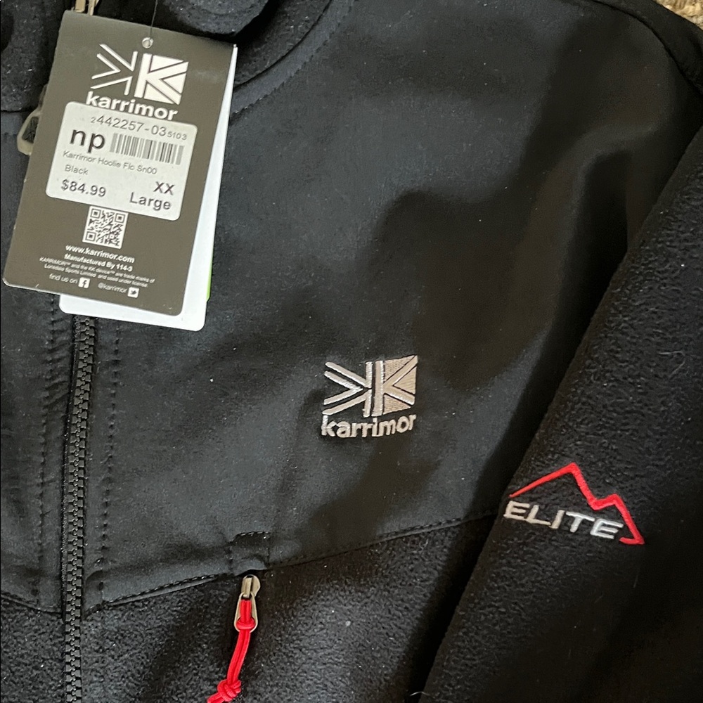 Karrimor Men's Black Softshell Hoolie Fleece Jacket - Picture 4 of 5